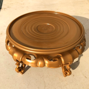 花盆花瓶 span class=h>底座 /span>鱼缸奇石复古花架 黄金款花座树脂