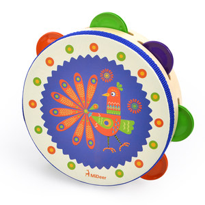 3-6岁男孩打鼓儿童打击乐器手摇铃鼓幼儿园老