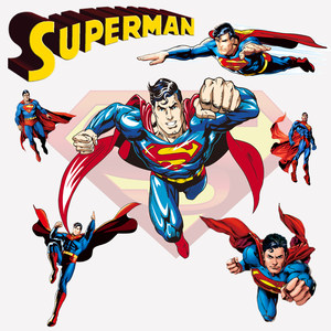超人贴纸装饰图片