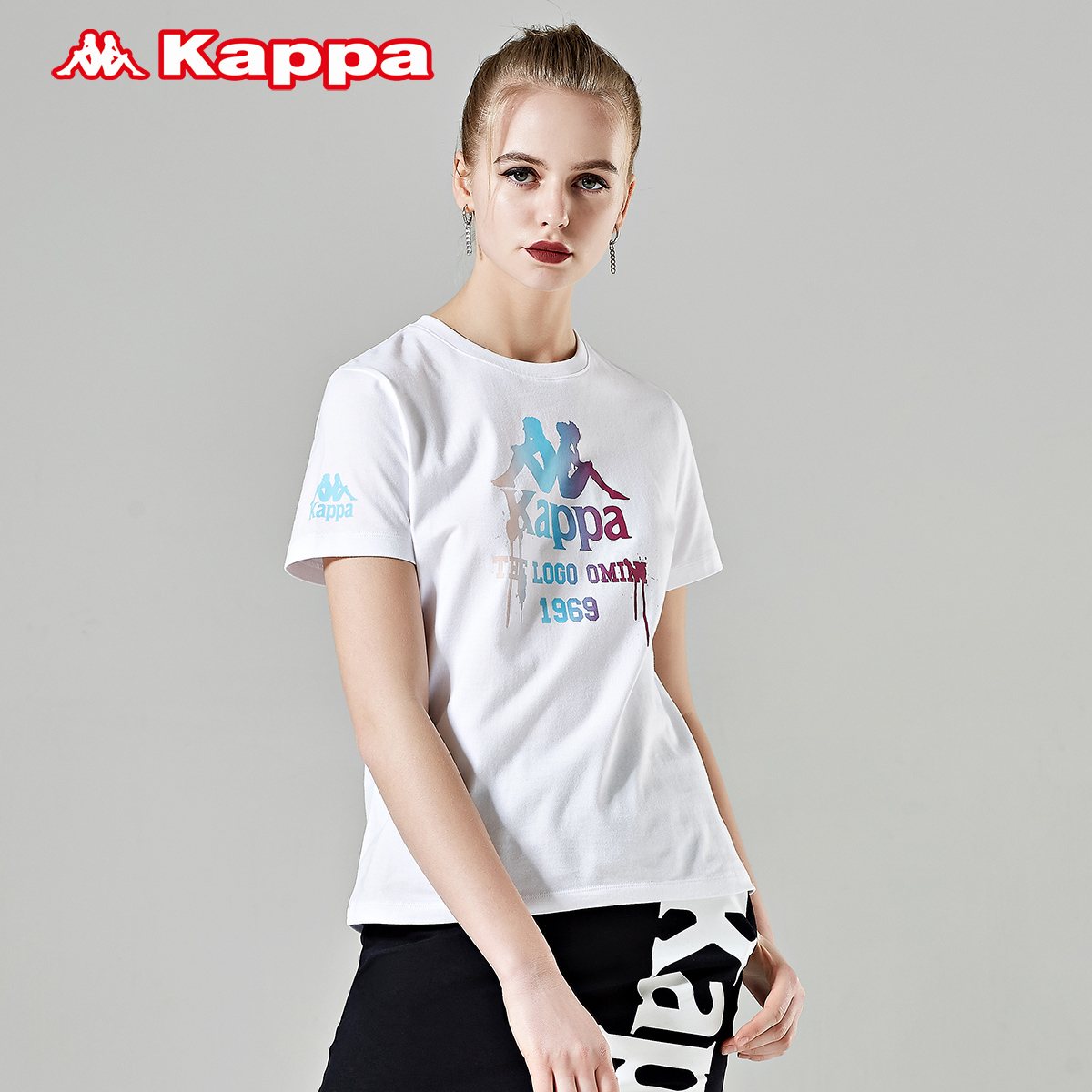 Kappa卡帕 女款运动短袖休闲T恤夏季半袖 2019新款|K0922TD90D