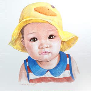 婴儿手绘素描头像图片