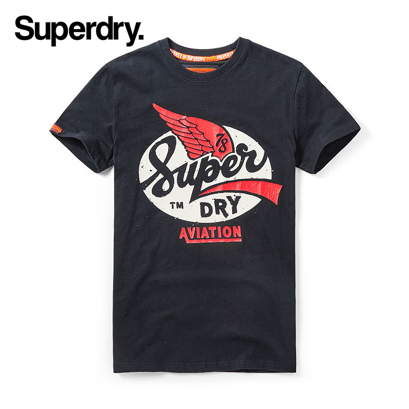 英国Superdry极度干燥2019春夏新款短袖t恤男潮休闲印花直筒宽松