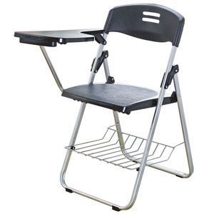 椅带写字板折叠椅多功能移动会议室椅子 办公
