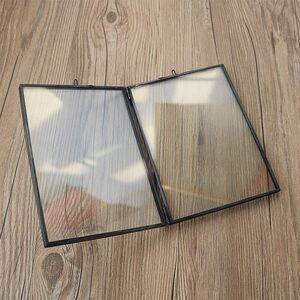 折叠连体相框双面透明玻璃叶子植物标本夹展示架金属边框欧式 span