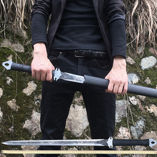 龙泉锰钢一体刀剑防身短剑刀单手剑镇宅宝剑汉剑长剑冷兵器未开刃