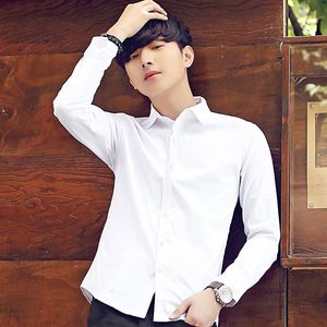 发型师个性衬衫男长袖2018新款韩版修身潮流