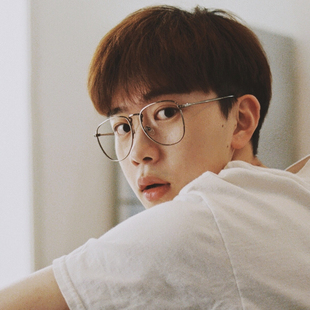 费启鸣复古金色细框平光眼镜大框蛤蟆镜可配近视男女眼镜框原宿风