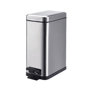 anho长方形垃圾桶卫生间厕所有盖创意不锈钢脚踏家用客厅卧室厨房