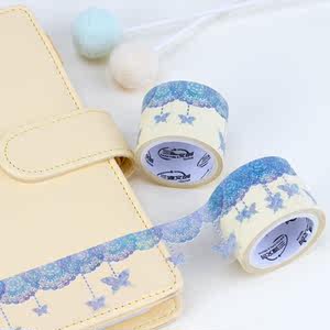 class=h>纸胶带 /span>pet哑光膜睡梦蝴蝶水手星星链条七彩蕾丝素材