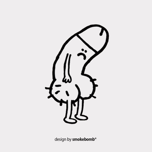 smokebomb 创意防水纹身贴纸 逗趣插画 忧伤的丁丁