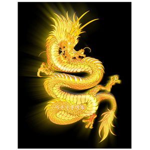 金龙钻石画满钻龙图案贴钻十字绣中国龙新款客厅竖版钻石绣龙系列