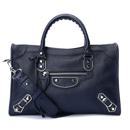balenciaga/巴黎世家羊皮材质经典机车元素女士手提单肩两用包