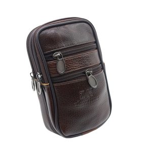 真皮中年手机包男士穿皮带5.5寸多功能牛皮老