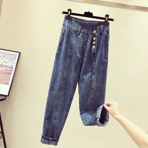 【牛仔哈伦裤女秋装女价格】最新牛仔哈伦裤女