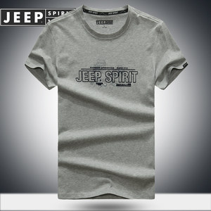 夏季男装战地 jeep旗舰店官方正品短袖男t恤圆