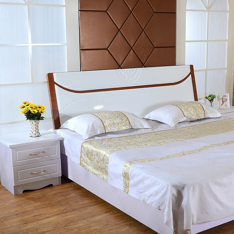 韩式简约床头板靠背欧式软包板式实木烤漆双人床头1.8米定制