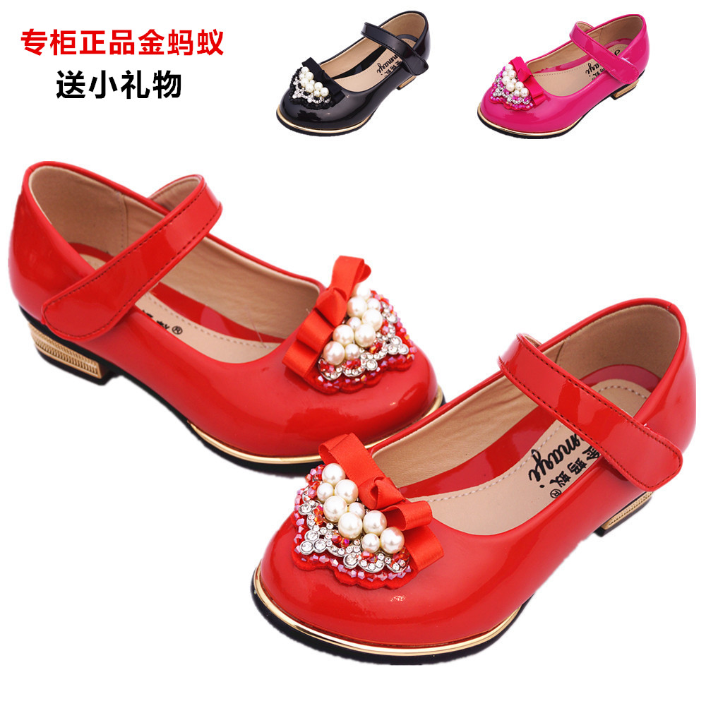 >>金蚂蚁女童鞋宝贝列表 上海金蚂蚁童鞋2015冬款女童真皮靴子儿童