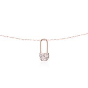 apm monaco项链 女士纯银镶钻玫瑰金色迷你锁链坠 rp10115ox