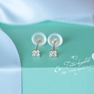 韩国正品新款\/14k纯黄金首饰\/最新款四叶草耳