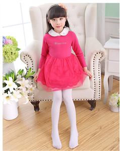 儿童小学生跳舞袜裤春秋季少女生薄款丝袜粉色