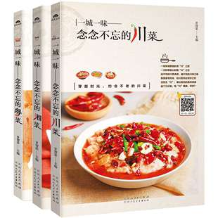 食譜書籍大全家常菜 念念不忘的川菜菜譜 粵菜菜譜 湘菜菜譜 全3冊