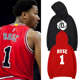 风城玫瑰1号罗斯衣服rose9卫衣男连帽公牛队球衣篮球运动外套加绒