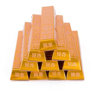 锡箔纸香烛金砖 祭祀金条10个装用品 祭祖手工黄纸大号元宝冥币