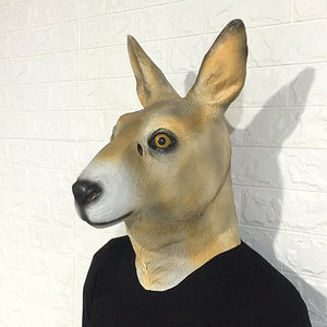 袋鼠动物 span class=h>面具 /span>头套包邮 万圣节搞笑卡通乳胶头饰