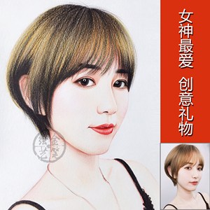 纯手绘素描画像定制肖像画彩铅画人物人像头像真人照片手工代画