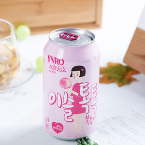 韩国进口 真露桃桃酒水蜜桃味烧酒饮料罐装碳酸汽水微醺酒355ml
