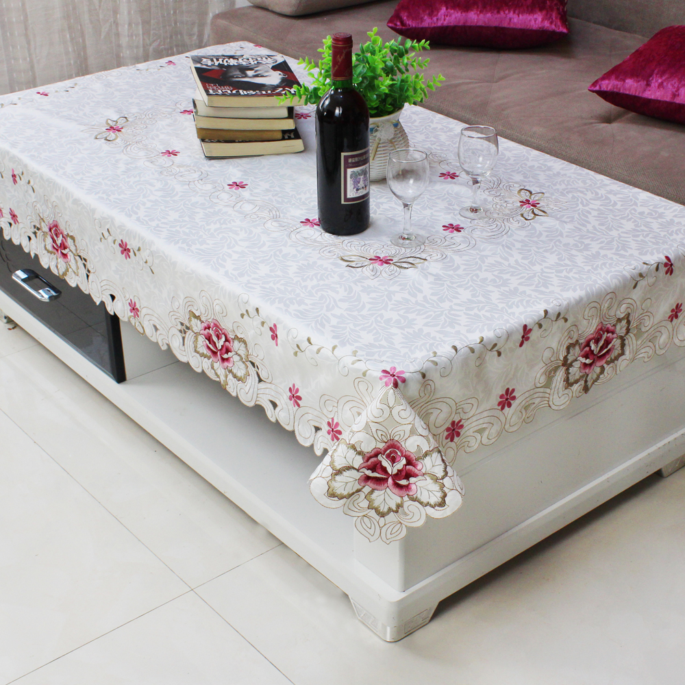 欧式刺绣茶几桌布布艺长方形客厅刺绣田园餐桌布正方形小清新美式