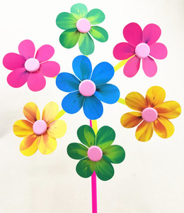  span class=h>新款 /span>七朵花儿童笑脸传统大 span class=h>风车 