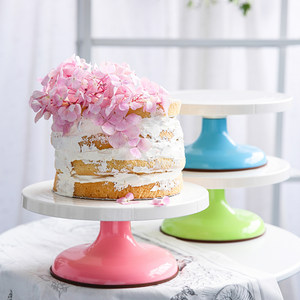 裱花工具泥塑转台 塑料蛋糕转台裱花台 转台防滑蛋糕转盘 裱花架