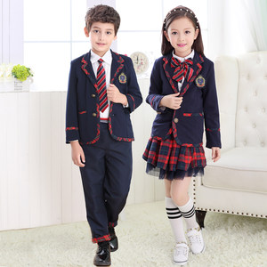 幼兒園小學生班服男童英倫西裝韓國版女童 span class=h>校服 /span>