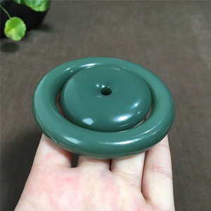 和田玉碧玉手镯吊坠套装老坑细料粉青色 span class=h>玉镯/span>雕