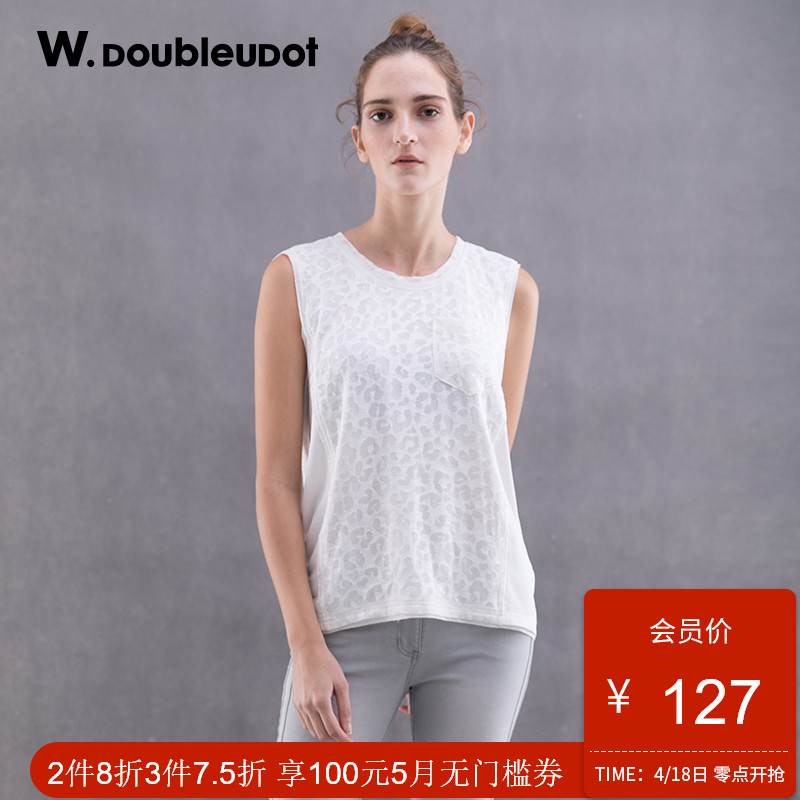 W.doubleudot达点春春夏新品韩版女时尚纯色T恤WW6AE2080
