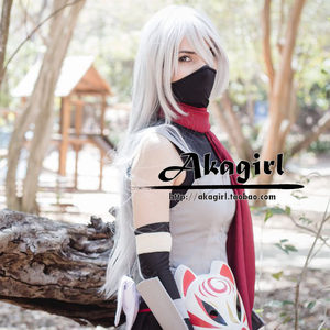 火影忍者 旗木卡卡西性转 女版 cosplay 银白色长直发cos假发