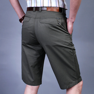 夏季男装休闲裤七分裤男士直筒马裤薄款短裤五分男裤大码宽松中裤
