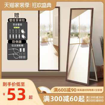 YUJING 玉晶 简约落地镜 120*30cm 48元(需用券) YUJING 玉晶 简约落地镜 120*30cm 48元(需用券)
