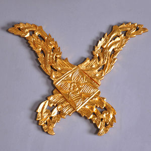 泰国木雕图腾壁饰 span class=h>金箔 /span>交叉墙东南亚风格家居