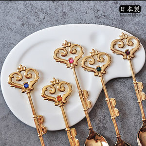 日本进口elfin高桑金属钥匙咖啡勺不锈钢英式创意个性搅拌小勺子