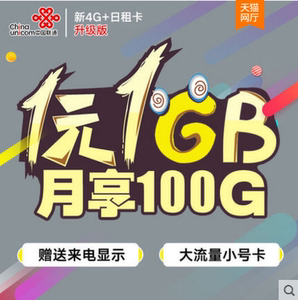 广西联通4g流量日租卡0月租