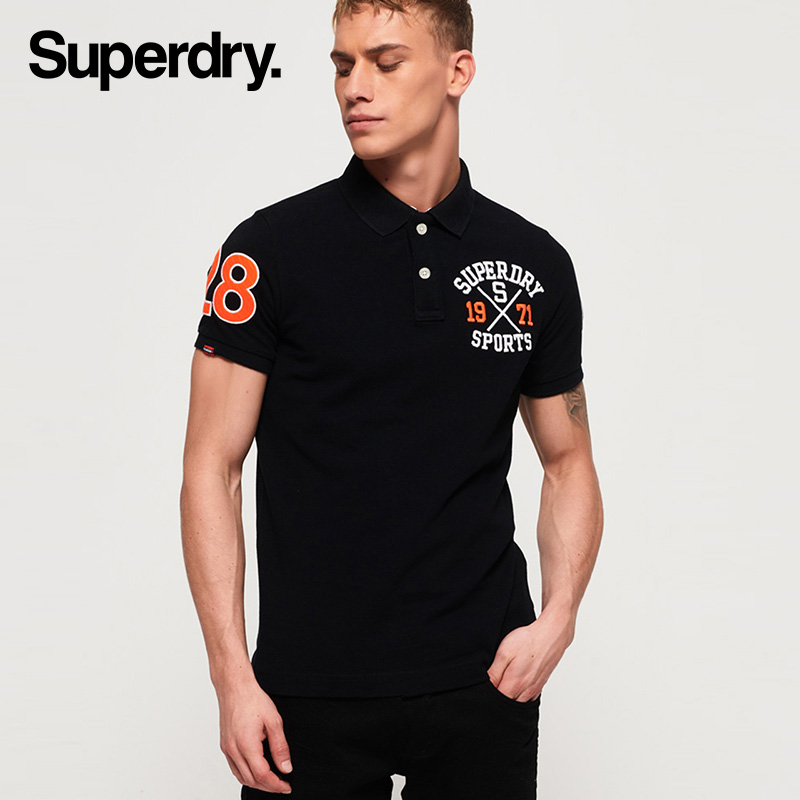 英国SuperdryT恤男2019春夏新品潮牌短袖POLO领潮流休闲极度干燥