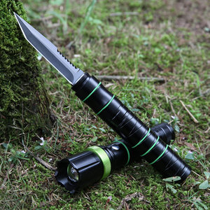 打猎超亮强光 span class=h>手电 /span>筒刀攻击防狼充电多功能战术