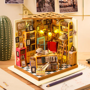 手工diy小屋模型艺术屋成人手工制作小屋子创意楼阁凯西花房小屋