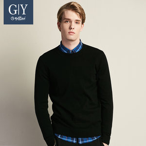 雅戈尔专柜正品 男士2016新款獭兔毛领羊毛修