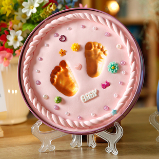 宝宝手足印泥新生婴儿手印泥儿童百天手脚印泥diy礼物永久纪念品