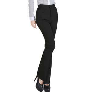 职业装女裤直筒高腰西装裤大码修身工装裤ol西裤黑色工作服裤子女