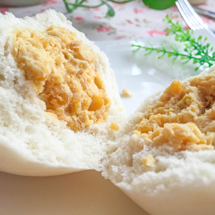 浅陌煮雨 山东特产豌豆包子早餐馒头纯手工豆沙包农家豆包150g*8