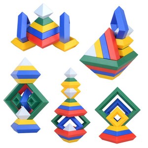 叠叠乐智慧创意百变金字塔积木早教拼白宫菱形启蒙益智玩具